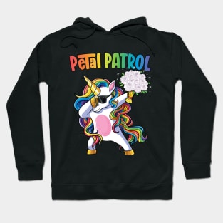 Petal Patrol Shirt Flower Girl Wedding Dabbing Unicorn Hoodie